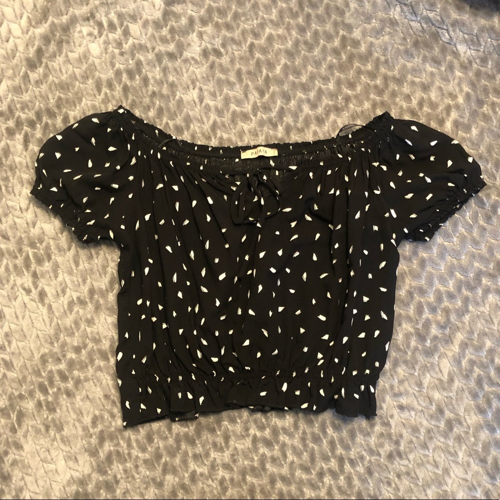 Off the shoulder crop top